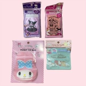 Bundle of Sanrio zip bags